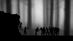 zombies, silhouette, girl