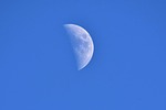 moon, sky, blue