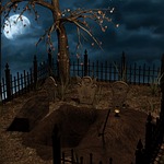 halloween, grave, cemetery