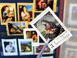 madonna, postage stamps, painting