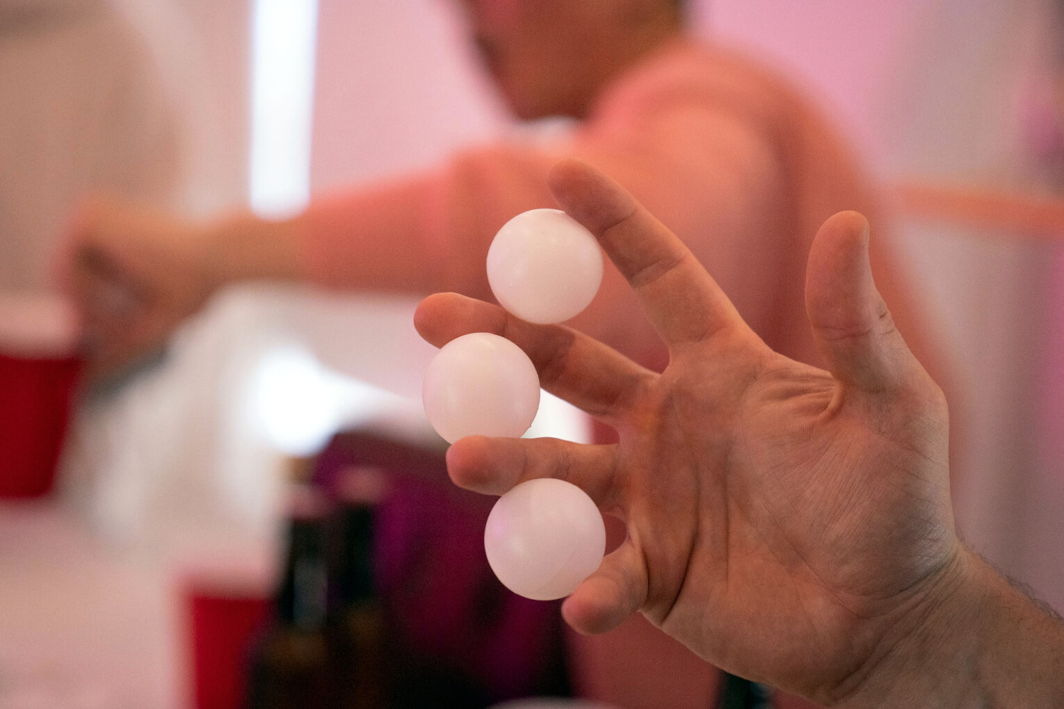 Bouncing fun for team building: Games with ping pong balls