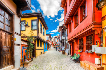 Casas coloridas de Eskisehir