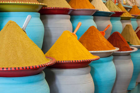 Especias en el mercado de Marrakech