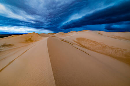 Clouds over the desert