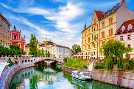 Triple puente sobre el río Ljubljanica