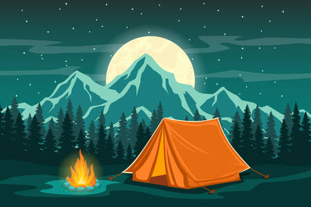 Tent in the forest