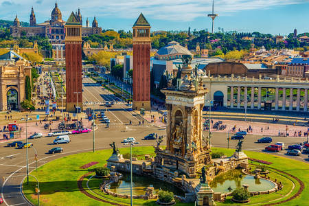 Plaza de España en Barcelona