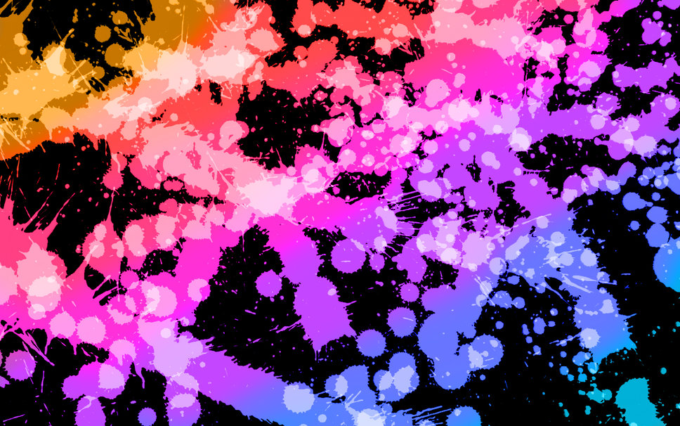 Neon Paint Splatter Wallpaper