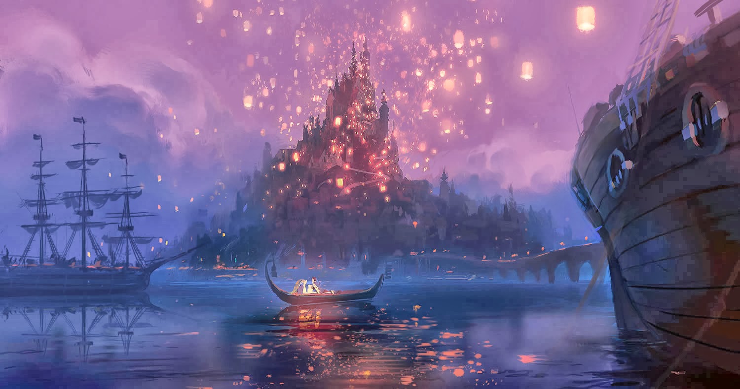 Disney Tangled Lanterns Wallpaper