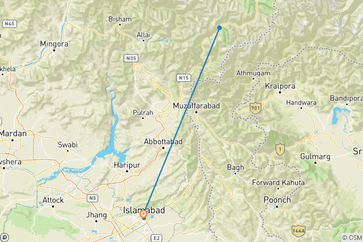 Map of Shogran Valley Tour