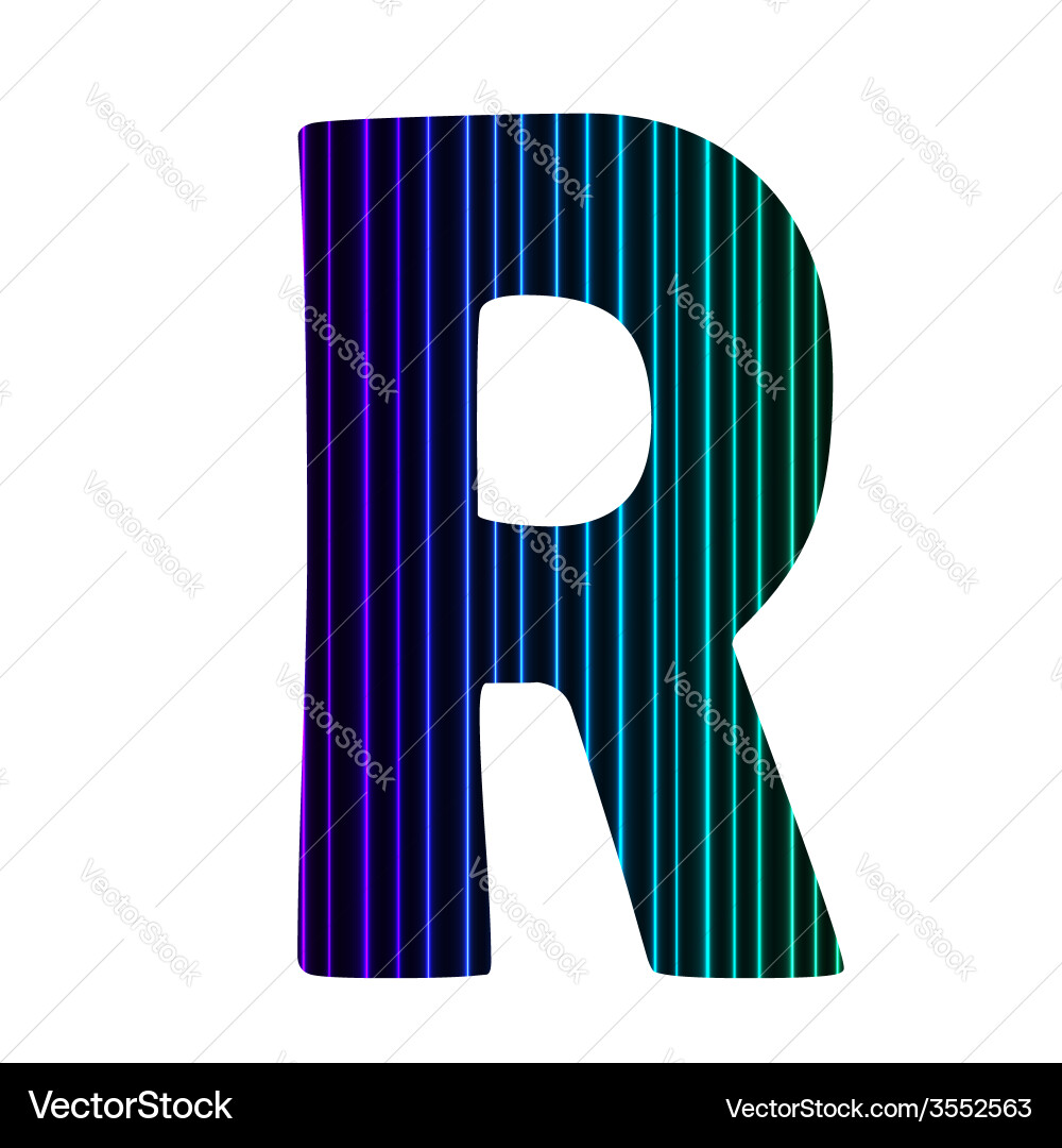 Letter r vector image