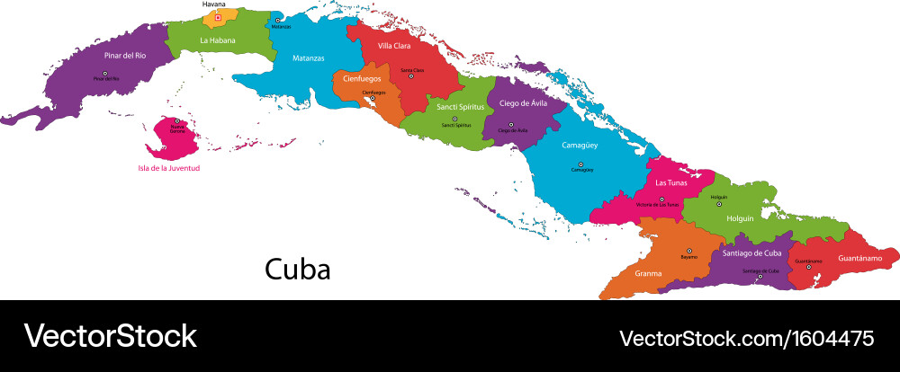 Cuba map vector image