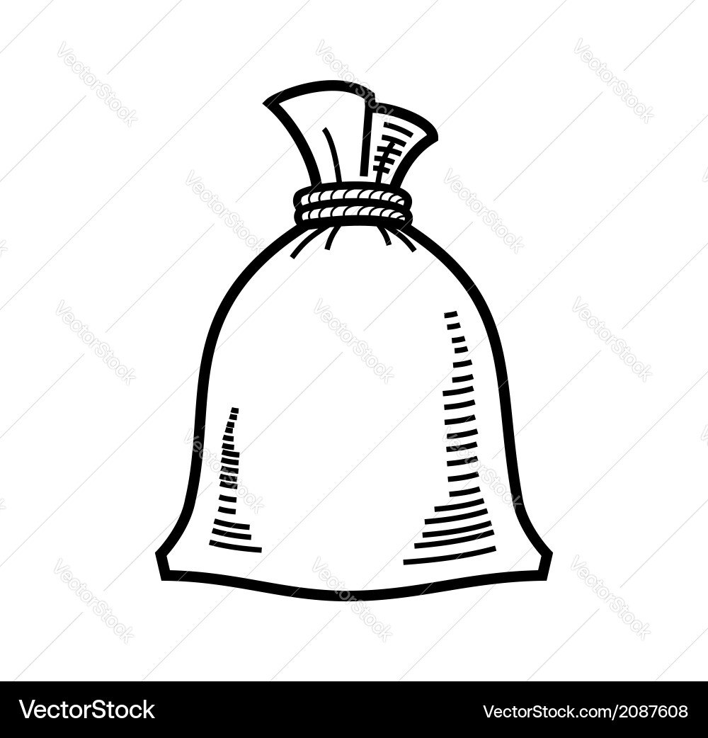 Bag flour vector image