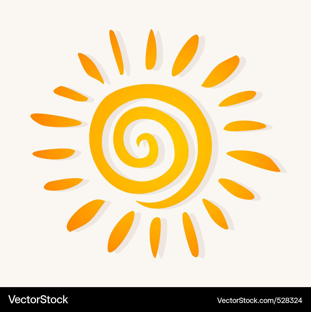 Sun logo vector image