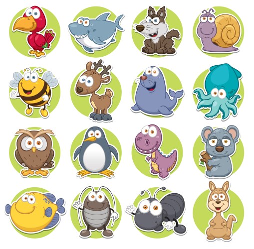 Animals set vector image