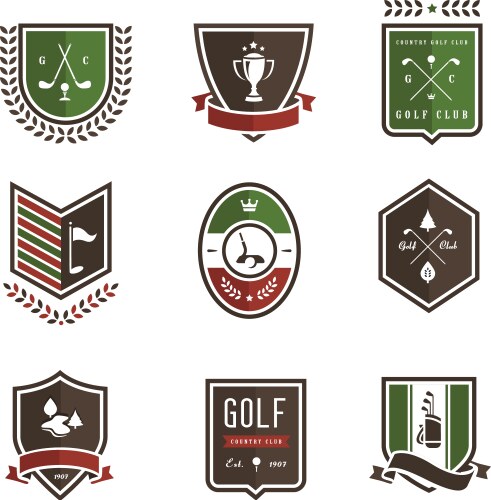 Golf emblems vector image