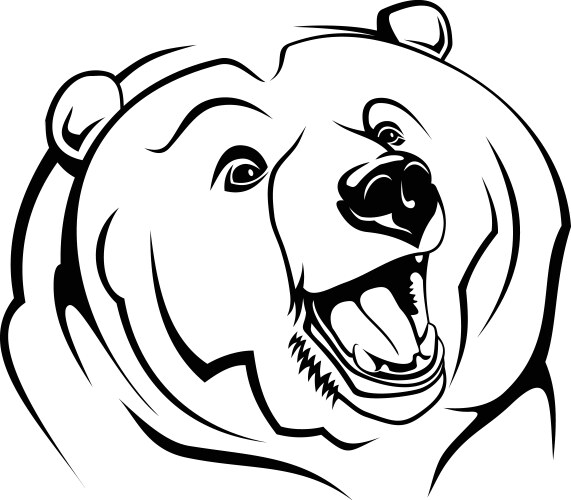 Wild bear vector image