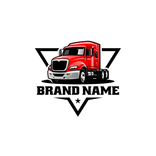 Truck logo vector image