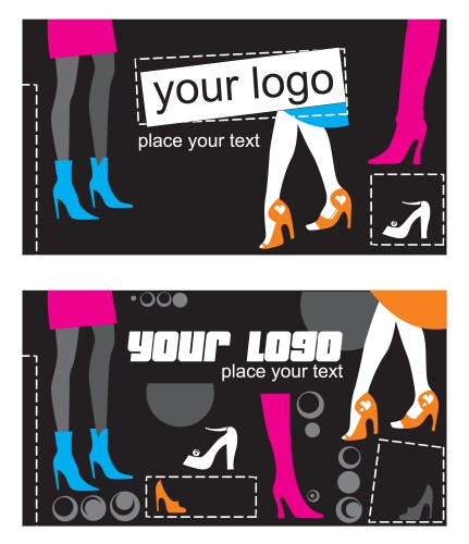 Shoes cards vector image