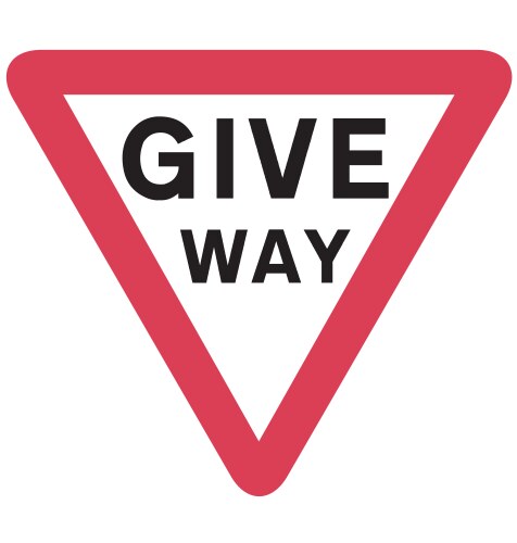 Give way sign vector image