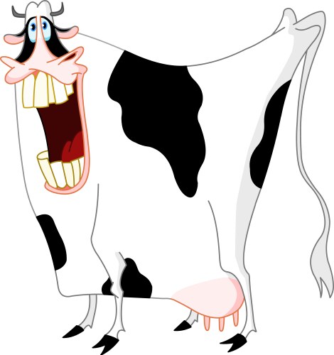 Funny cow vector image