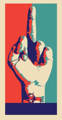 Middle finger vector image