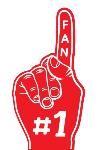 Foam finger vector image