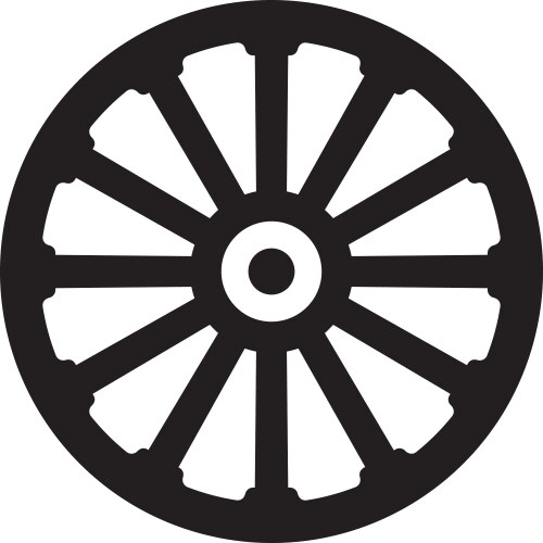 Wagon wheel vector image