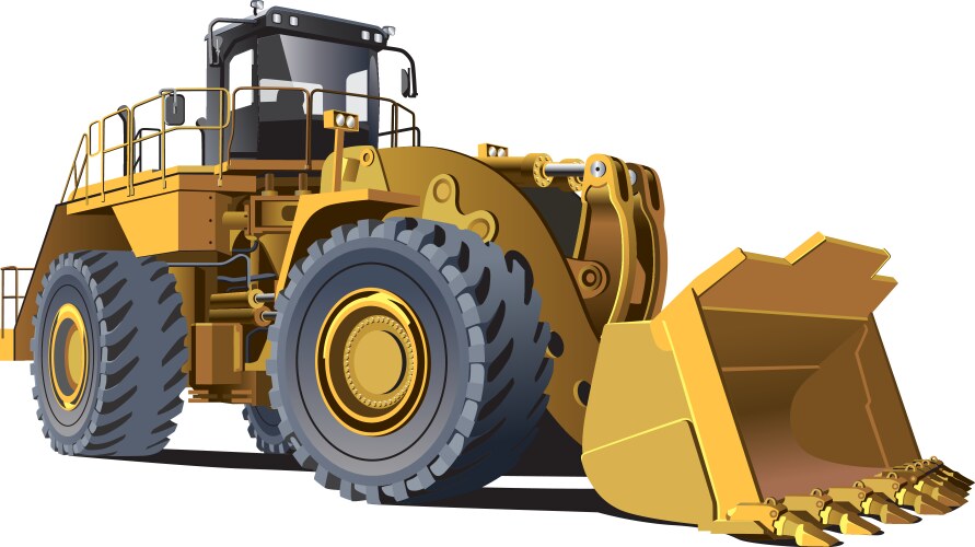 Wheel loader vector image