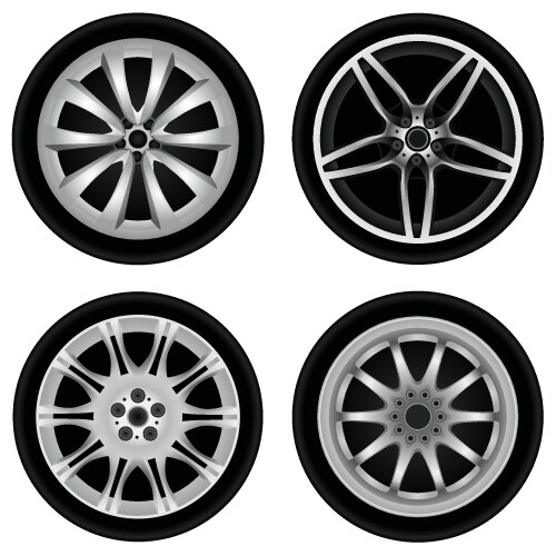 Chrome wheel vector image