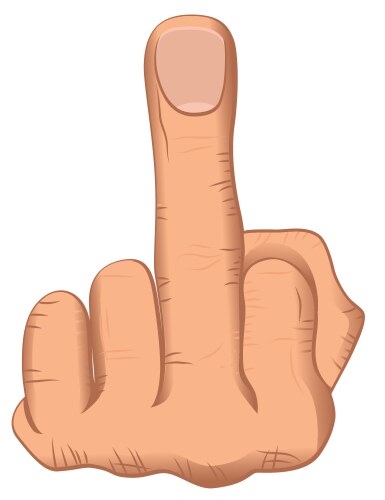 Middle finger vector image