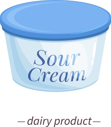 Sour cream vector image