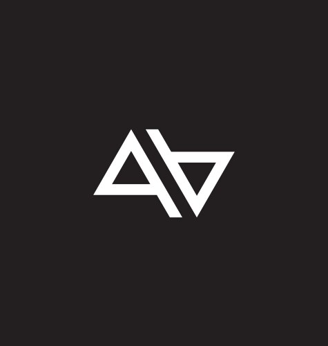 Ab logo vector image