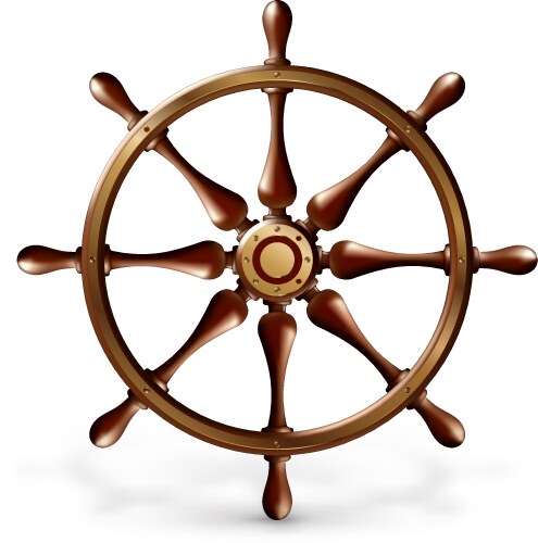 Ships wheel vector image