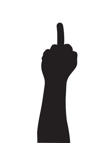 Middle finger vector image