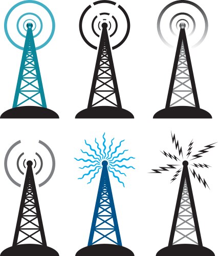 Radio tower vector image