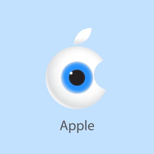 Eye apple vector image