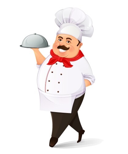 Smiling cook vector image