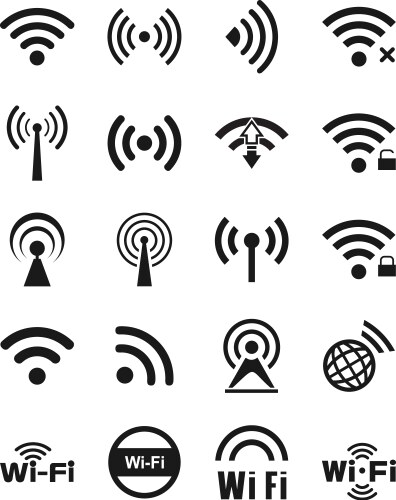 Wifi icons vector image