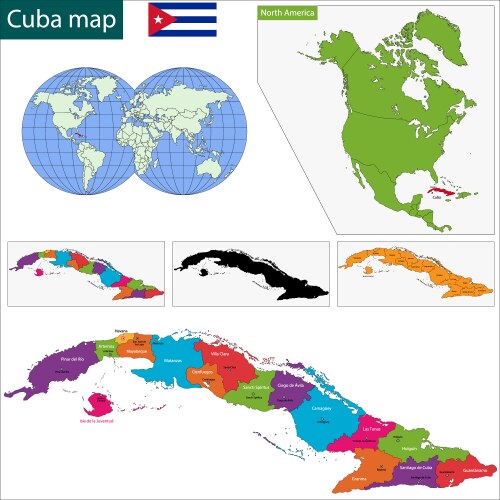 Cuba map vector image