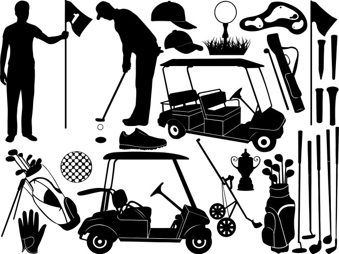 Golf set vector image