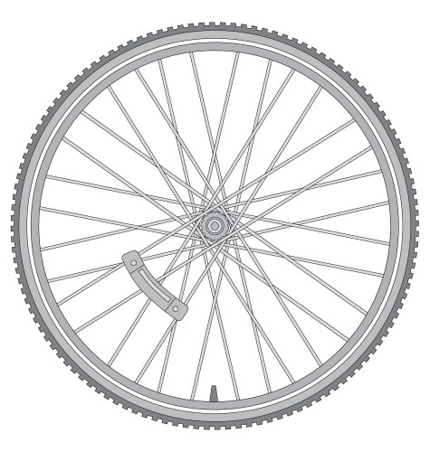 Bicycle wheel vector image