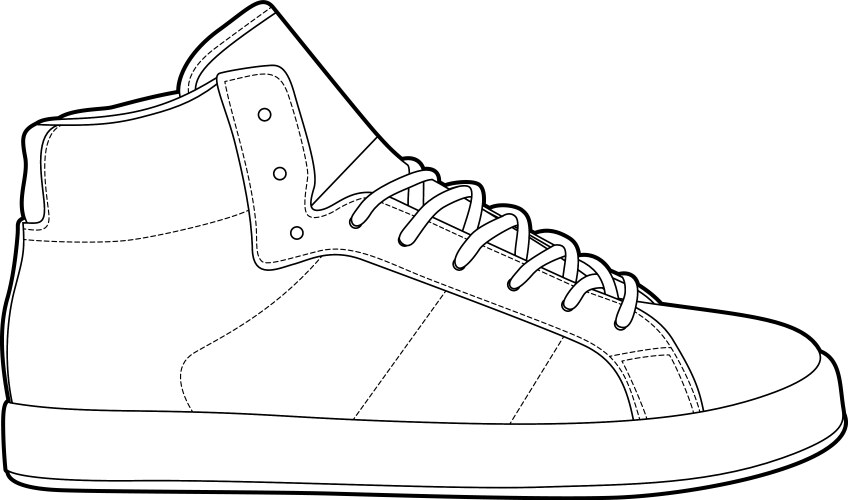 Outline shoes vector image