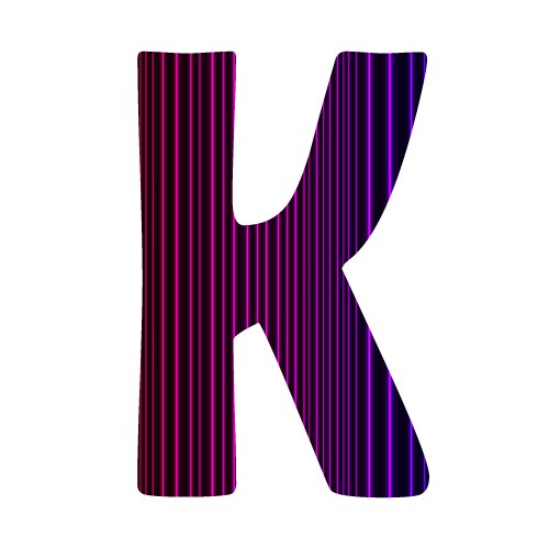 Letter k vector image