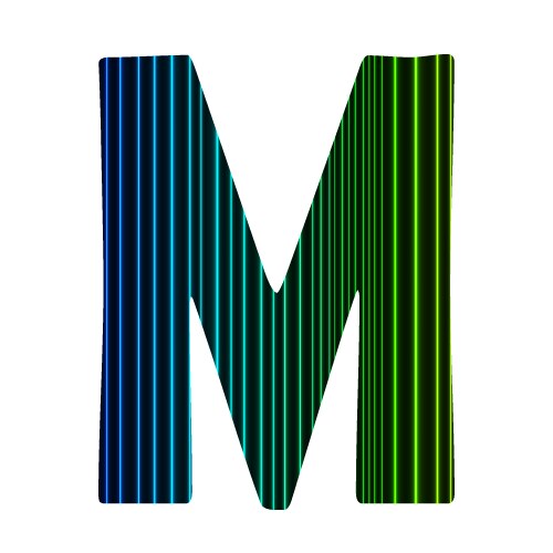 Letter m vector image