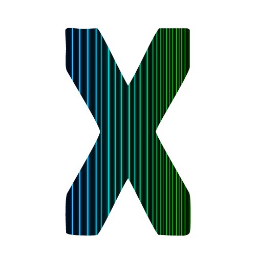 Letter x vector image