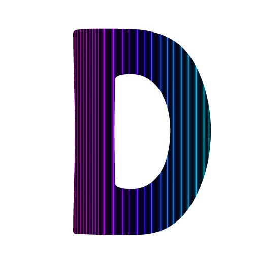 Letter d vector image