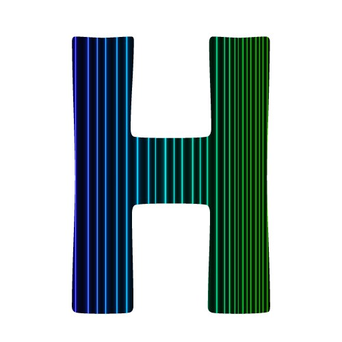 Letter h vector image