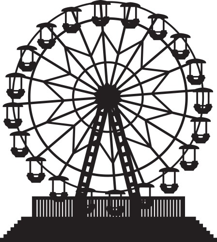 Ferris wheel vector image