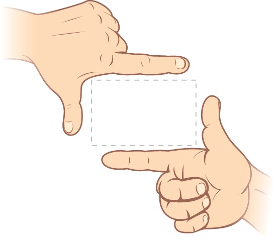 Finger frame vector image